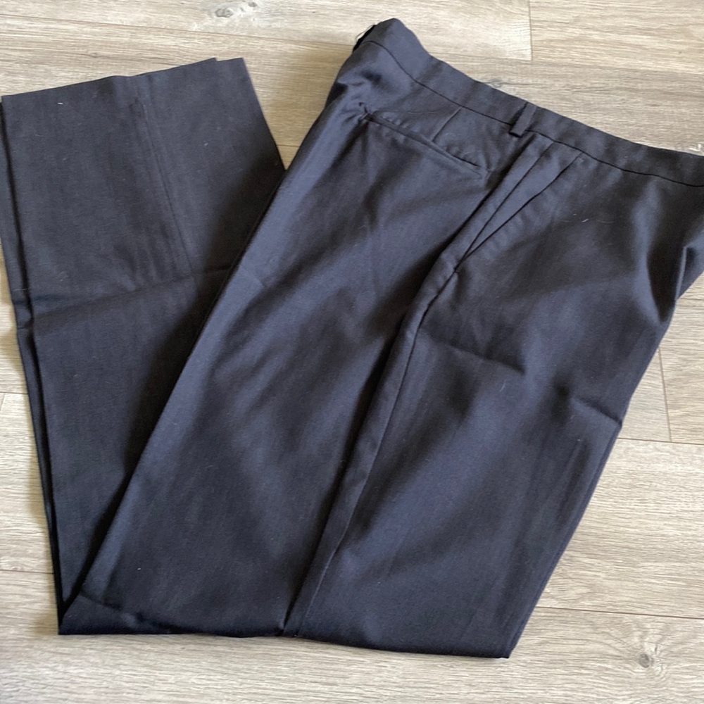 NWOT DKNY very dark brown dress pants flat front 38x34